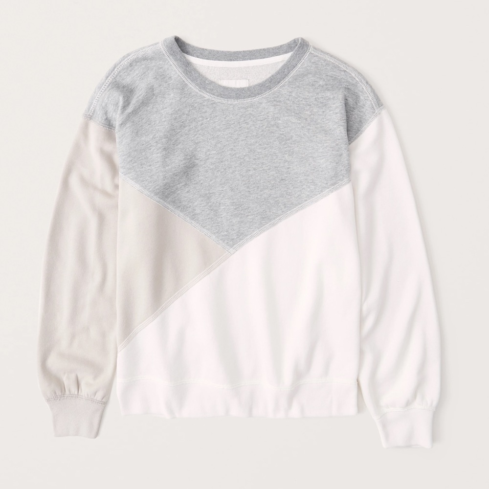 A&F Colorblock Crewneck Sweatshirt